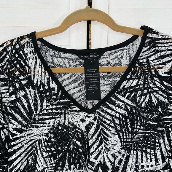 Swim Coverup Size Small Black & White Mario Serrani - Picture 6 of 13